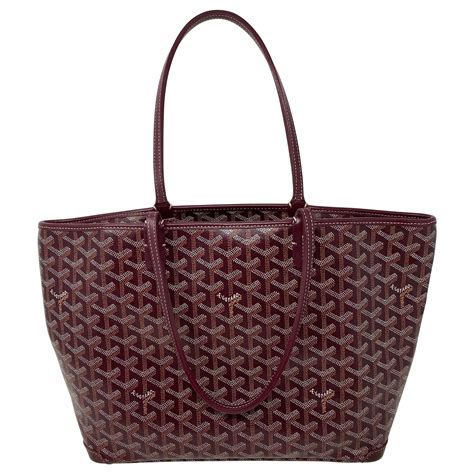 goyard burgundy tote|goyardine bag.